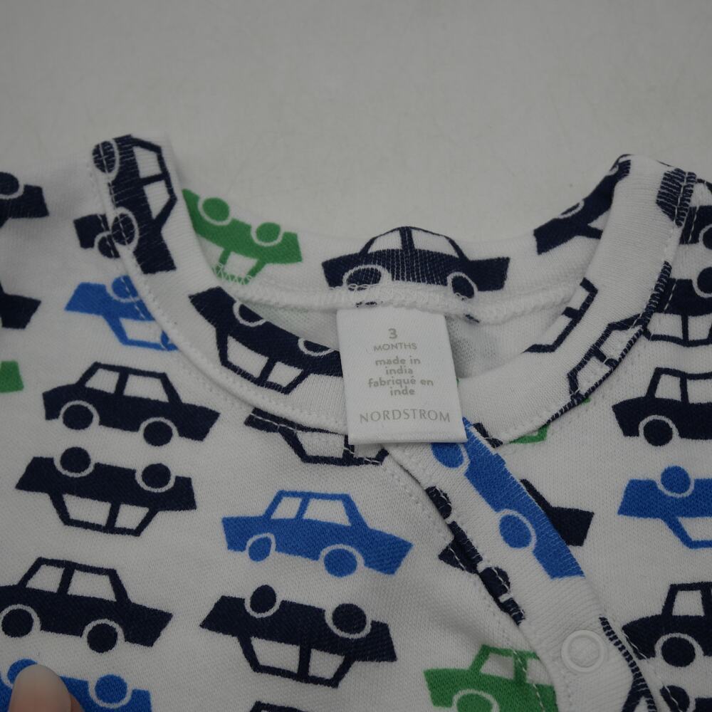 NEW Nordstrom Baby Boy Infant Cars Footie Sleeper 3 Months - Picture 4 of 7